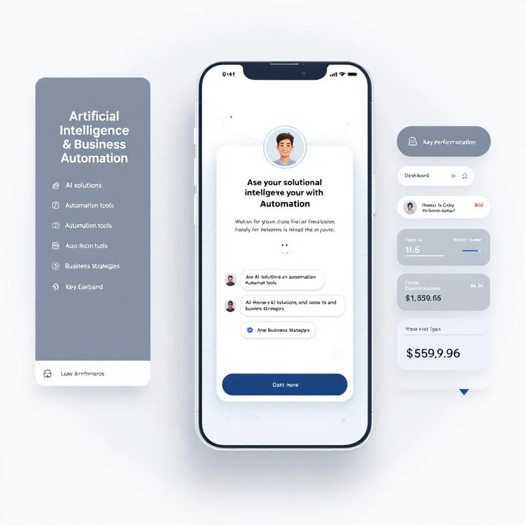 Modern bir işletmede kullanılan sanal asistan arayüzü ve chatbot entegrasyonu örneği